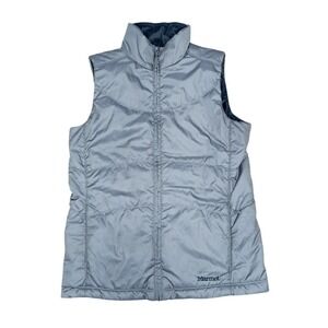 Marmot Reversible Fleece Lined Puffer Vest Grey‎ Size Small